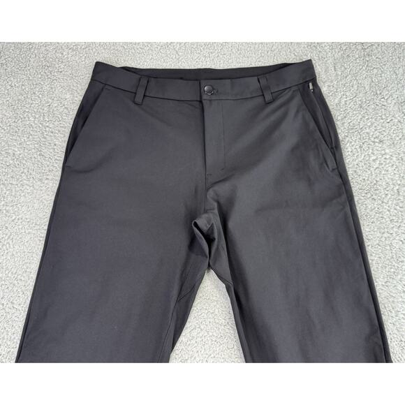 Lululemon Black Commission Classic Fit Warpstreme Stretch Pants Men’s Sz 32x32.5 - Picture 2 of 15